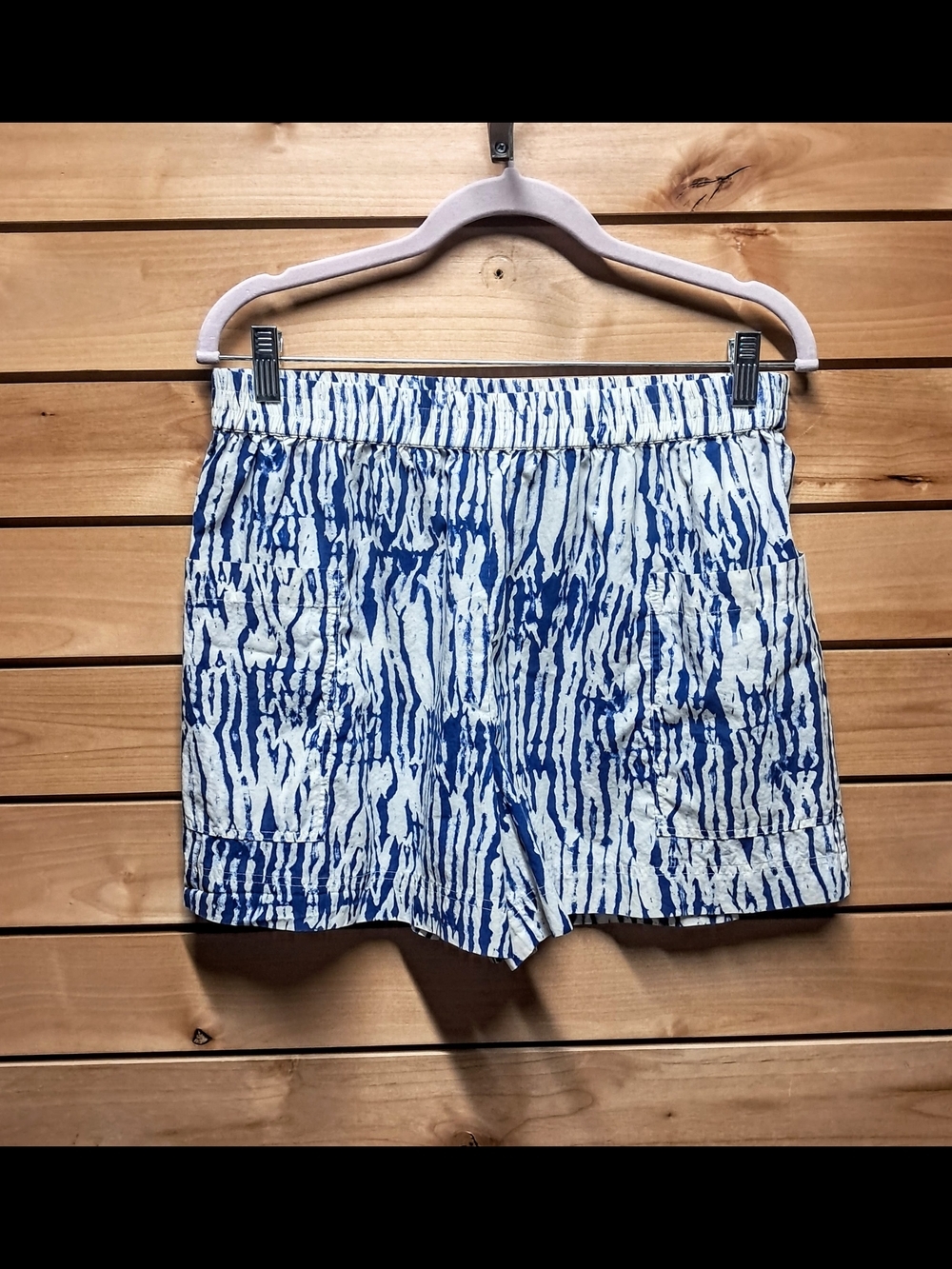 RAILS Cobalt Shibori Boxer Style Pull-On Shorts High Waisted Shorts Size L
